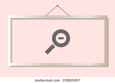 Magnifying Vector icon . Lorem Ipsum Illustration design