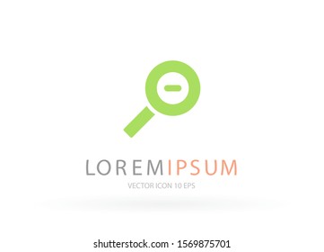 Magnifying Vector icon . Lorem Ipsum Illustration design