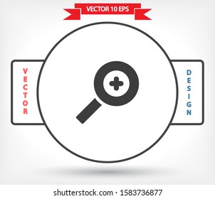 Magnifying Vector icon . Lorem Ipsum Illustration design