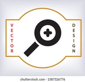 Magnifying Vector icon . Lorem Ipsum Illustration design