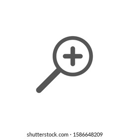 Magnifying Vector icon. search icon vector isolated on white background. zoom icon. in full screen icon vector