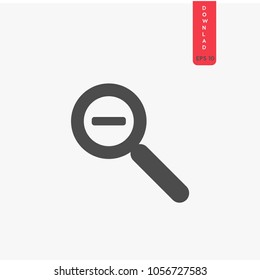 Magnifying vector icon. Zoom symbol. Zoom out icon. Best modern flat pictogram illustration for web and mobile apps design