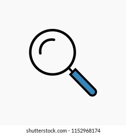 Magnifying,magnify glass,research,find icon vector,lens,look magnifier.loupe sign, modern flat symbol vector illustration sign for web and mobile apps design in flat style