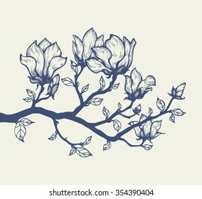 Magnolia Tree Sketch Images Stock Photos Vectors Shutterstock