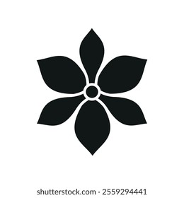 Magnolia flower icon features a graceful and timeless design, perfect for floral branding, invitations, or nature-inspired projects