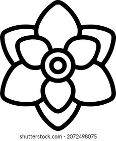 Magnolia Flower icon  out line vector icon Web icon simple thin line vector icon