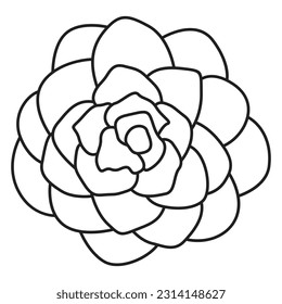 Magnolia flower vector icon design. Simple flower flat icon.