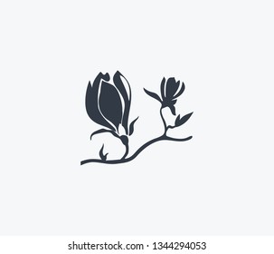Icono de Magnolia aislado en fondo limpio. Icono de Magnolia icono de dibujo concepto en estilo moderno. Ilustración vectorial para el diseño de la interfaz de usuario de la aplicación del logotipo móvil web.