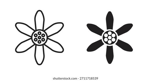 Icono de magnolia en estilo lineal y plano delgado. conjunto de signos y símbolos