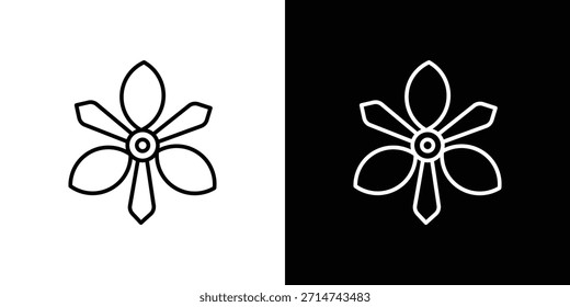 Magnolia icon. Thin linear web icons