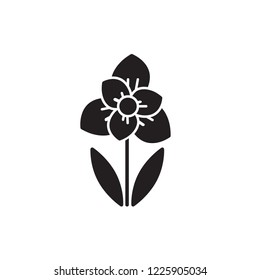 vector de icono de magnolia. icono del pictograma de flor