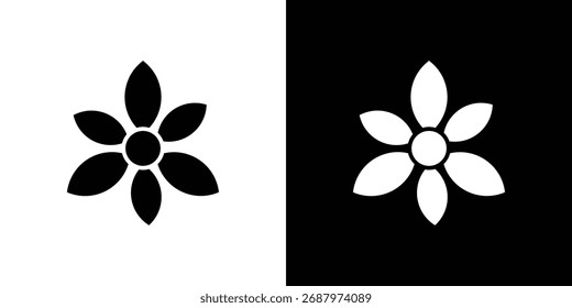 Magnolia icon, Vector graphics in filled style