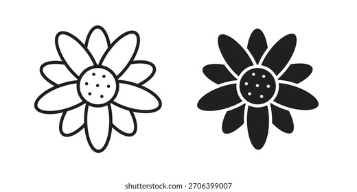 Ilustración vectorial de iconos de magnolia. Diseño plano. Símbolos de Vector de Diseño gráfico.