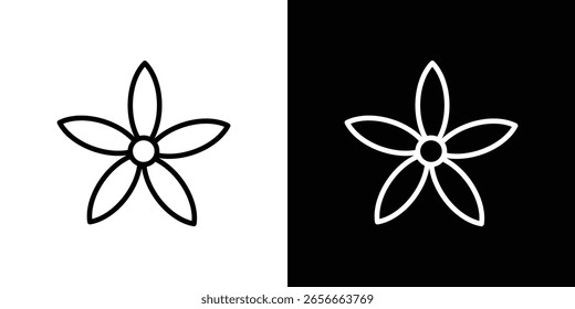 Magnolia icon for website, vector design template elegant style