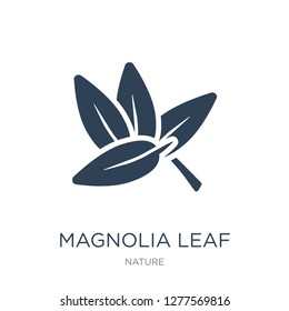 magnolia leaf icon vector on white background, magnolia leaf trendy filled icons from Nature collection, magnolia leaf vector illustration