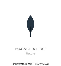 Magnolia leaf icon vector. Trendy flat magnolia leaf icon from nature collection isolated on white background. Vector illustration can be used for web and mobile graphic design, logo, eps10