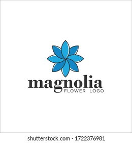 Magnolia Modern Logo Vector Template 