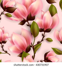 Magnolia on a pink background