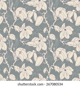 Magnolia Seamless Pattern