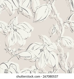 Magnolia Seamless Pattern