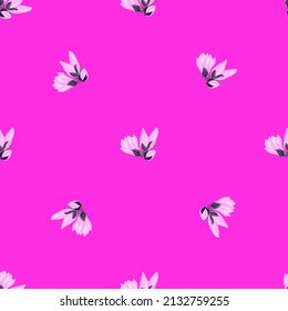 Magnolia seamless pattern. Romantic flower background. Repeated texture in doodle style for fabric, wrapping paper, wallpaper, tissue. Vector illustration.