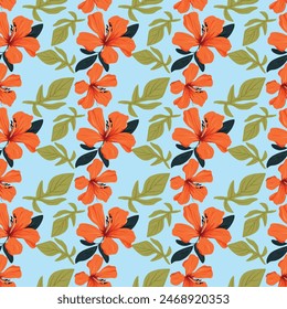 Magnolia Spring Seamless Vector Pattern Design