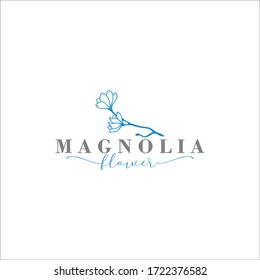 Plantilla de logotipo dibujado en el grupo Magnolia