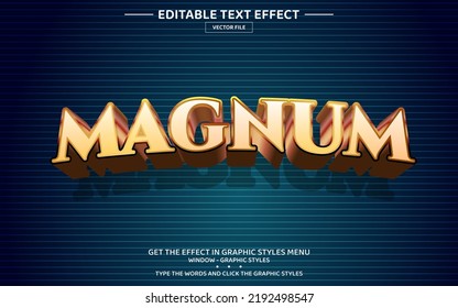 Magnum 3D editable text effect template