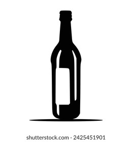 Magnum bottle vector, icon, illustration 