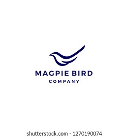 Magpie Bird Logo Vector Icon Illustration