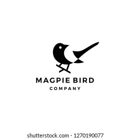 Magpie Bird Logo Vector Icon Illustration