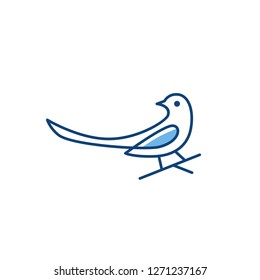 magpie bird logo vector icon illustration