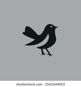 Magpie bird outline illustration with hand-drawn