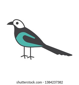 MAGPIE bird- vector sign symbol illustration