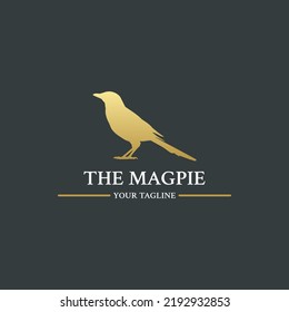 Magpie Logo Vector For Company Premium Symbol.