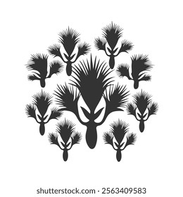 Maguey Plant Silhouettes Collection Silhouettes Premium Vectors