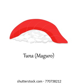Magura tuna sushi