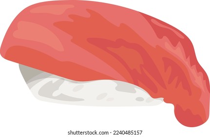 Maguro rice sushi. Japanese traditional dish icon