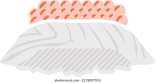 maguro or shiro-maguro concept, imitation crab meat vector design, Sea Food symbol, Underwater Animals aquatic Common species illustration