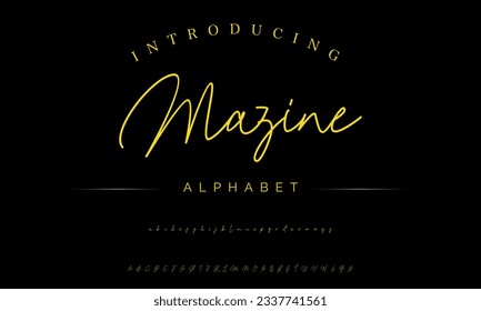 Magzine Best Alphabet Beautiful Calligraphy Signature Font lettering handwritten