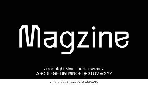 Magzine, fontes de logotipo moderno minimal. Tipografia minimalista urbana sana serif digital fashion futuro criativo logos fontes. ilustração vetorial
