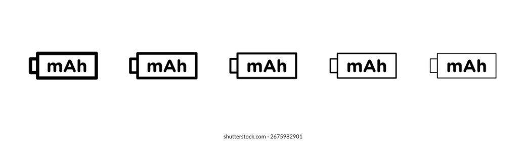 Icono de mAh para el concepto móvil y el Diseño web.