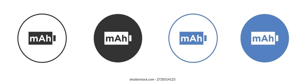 mAh-Symbol, Vektorgrafik-Clip-Illustration Kollektion