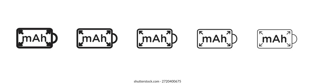 mAh-Symbol, Vektordesign-Element, Vektor eps 10