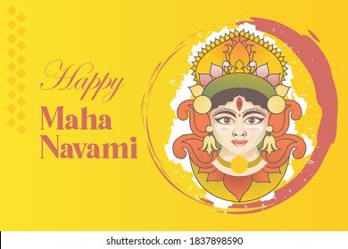 maha navami vector illustration, indian celebration, girl indian vector, indian traditional