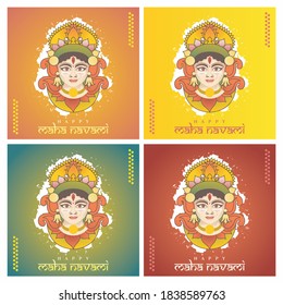 maha navami vector illustration, indian celebration, girl indian vector, indian traditional