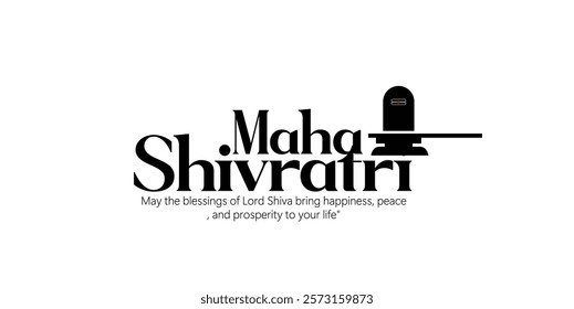 Maha Shivaratri, Shiva Linga and Trishul against a vivid backdrop, symbolizing the Indian festival of Maha Shivaratri