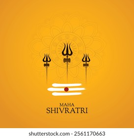 Maha Shivaratri with three trident and mandala