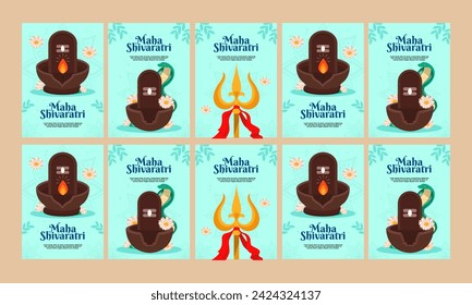 maha shivaratri vector illustration flat design