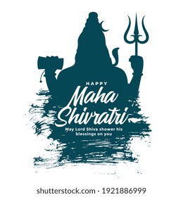 maha shivratri background with lord shiva silhouette